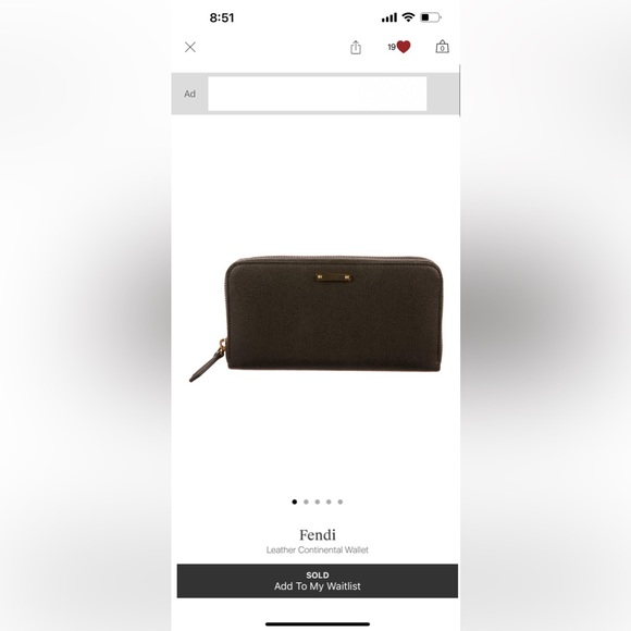 Fendi zip around wallet - Picture 8 of 9